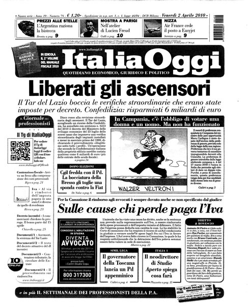 Italia oggi : quotidiano di economia finanza e politica